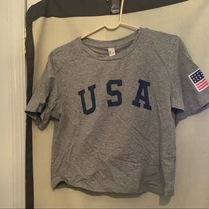 USA cropped tee